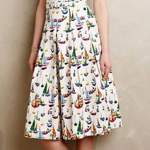 ✨Rare✨Anthropologie Peony Smooth Sailing Skirt